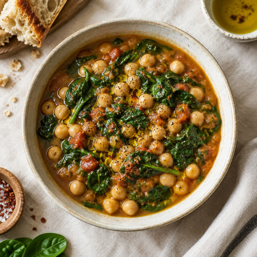 Speedy Ful-Style Chickpeas
